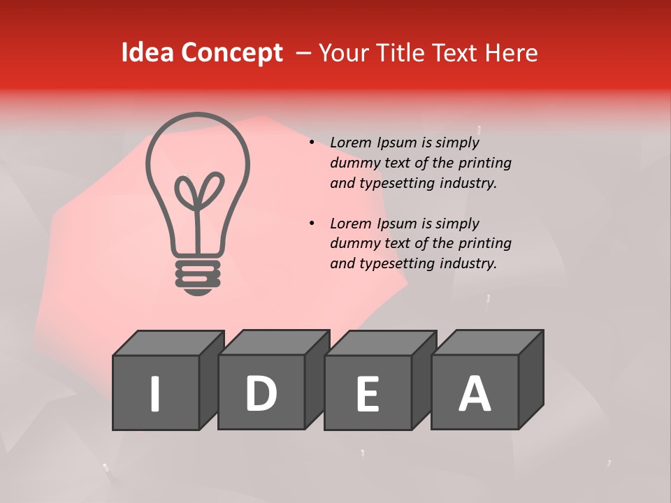 Nobody Parasol Standing Out PowerPoint Template
