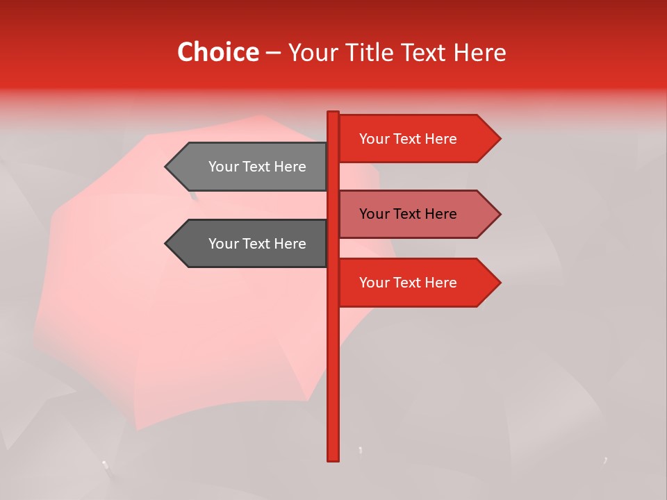 Nobody Parasol Standing Out PowerPoint Template