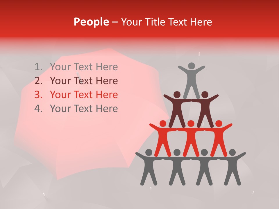 Nobody Parasol Standing Out PowerPoint Template