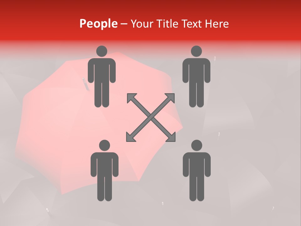 Nobody Parasol Standing Out PowerPoint Template