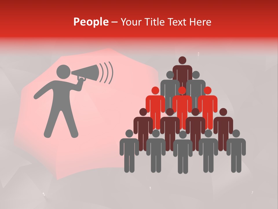 Nobody Parasol Standing Out PowerPoint Template