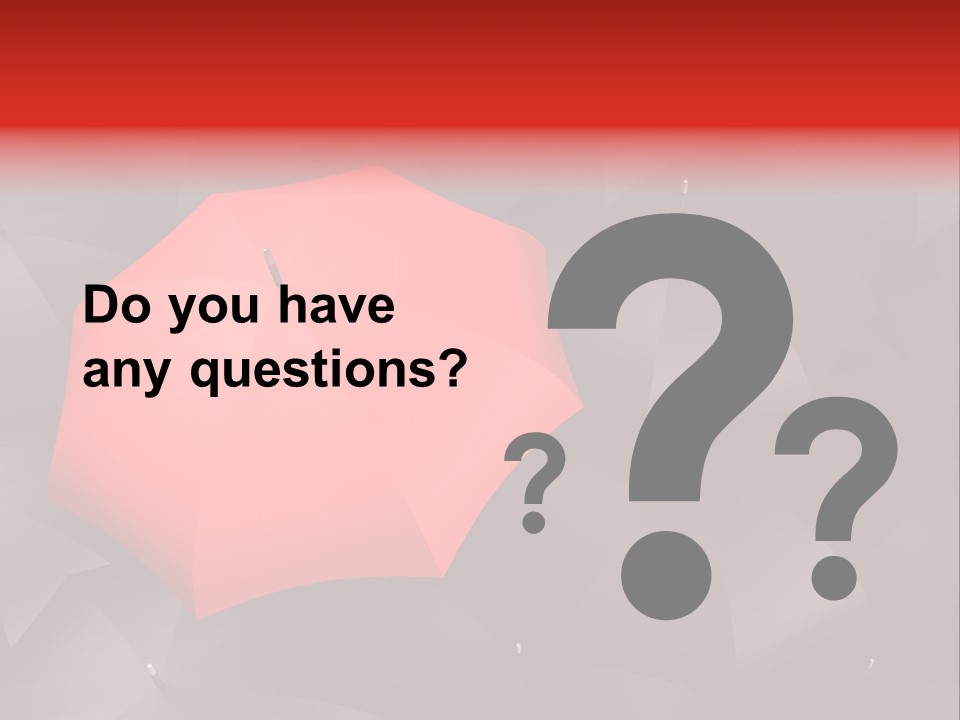 Nobody Parasol Standing Out PowerPoint Template