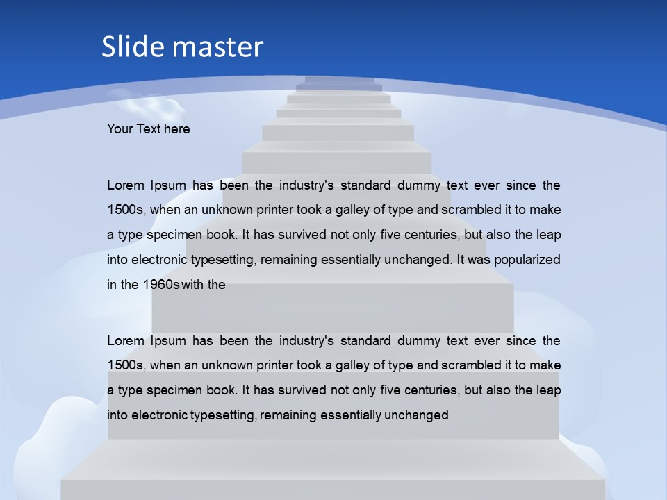 Love Staircase God PowerPoint Template