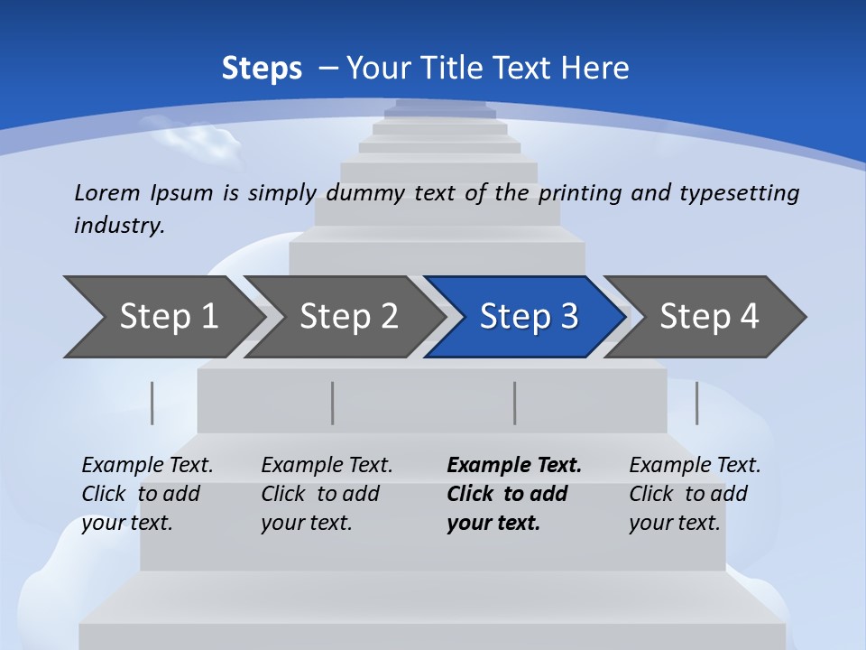 Love Staircase God PowerPoint Template