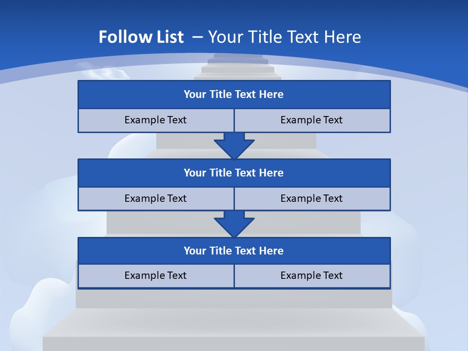 Love Staircase God PowerPoint Template