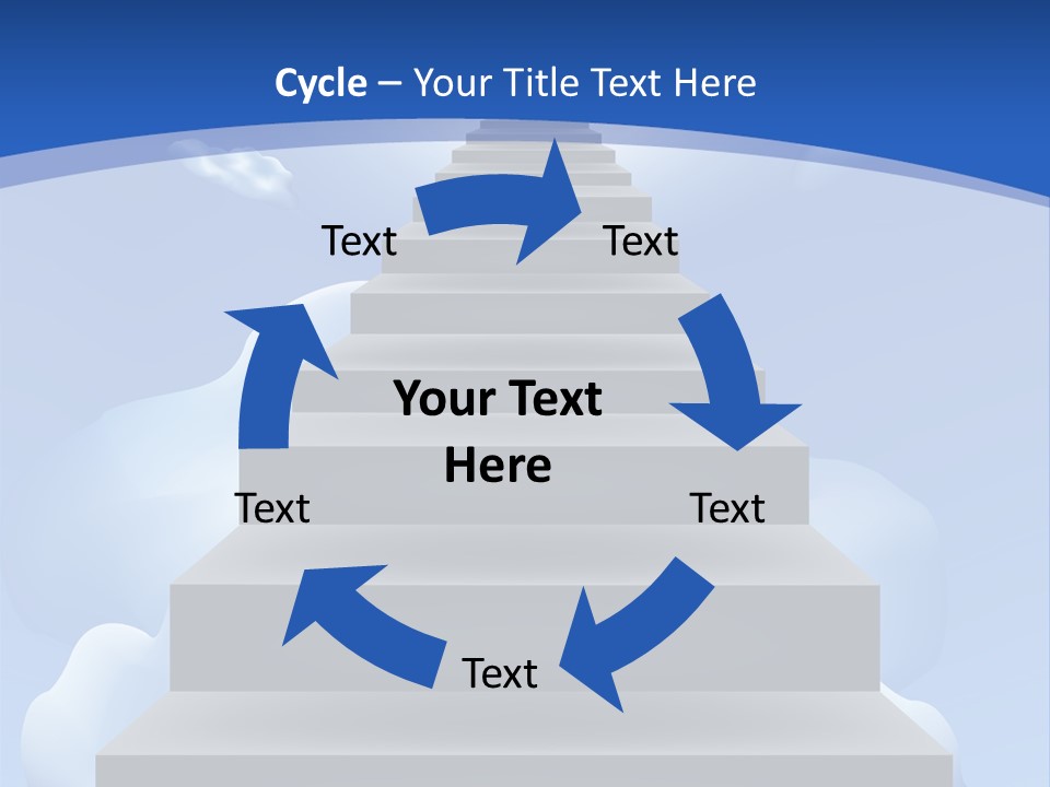 Love Staircase God PowerPoint Template