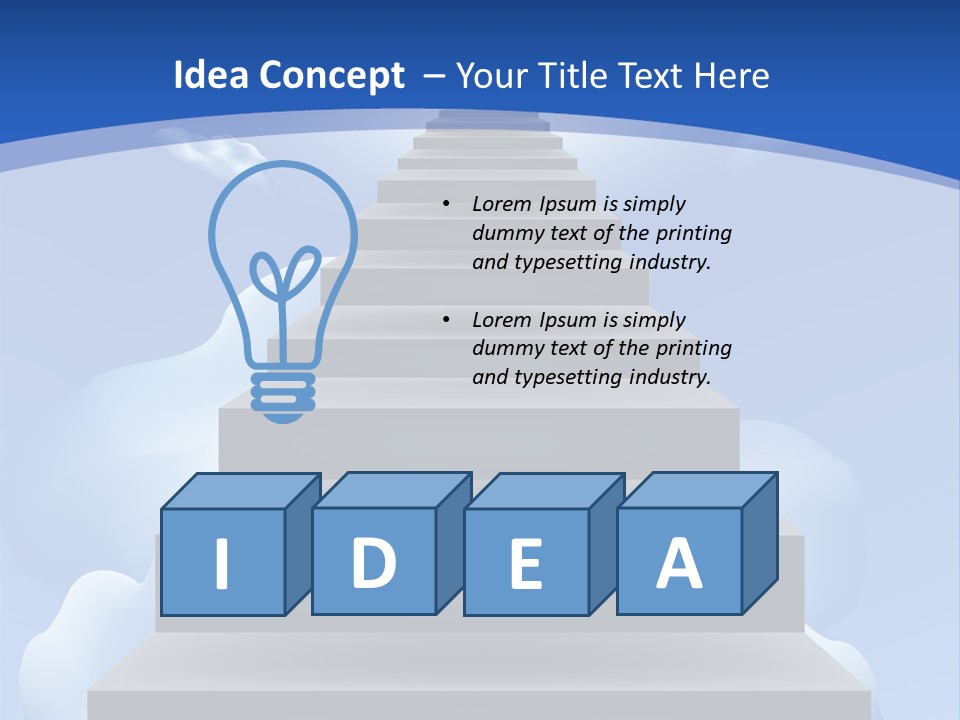 Love Staircase God PowerPoint Template