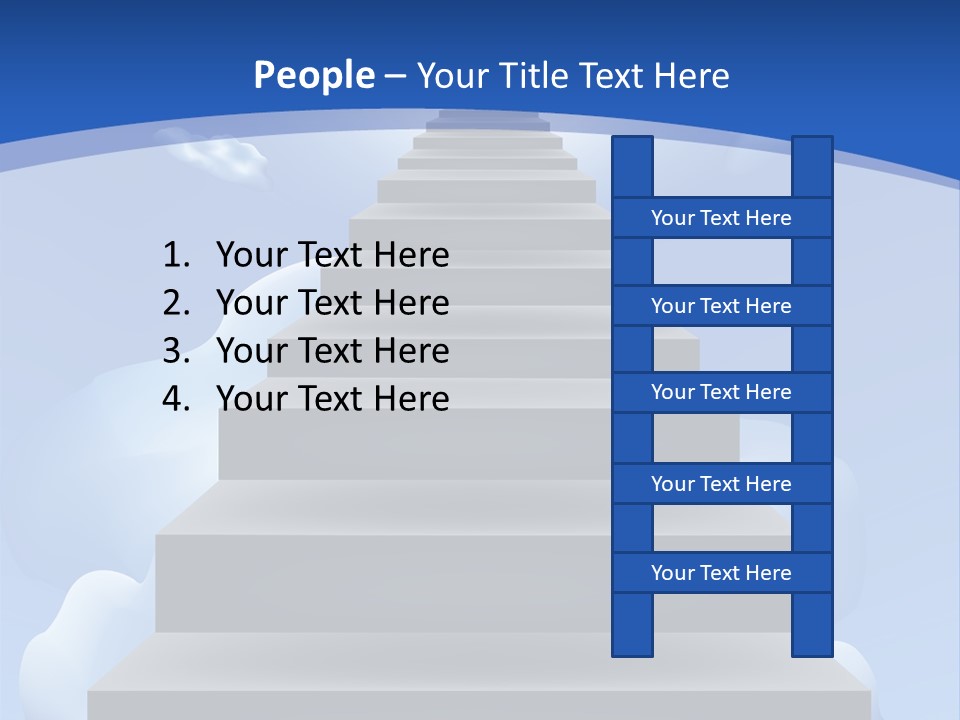 Love Staircase God PowerPoint Template