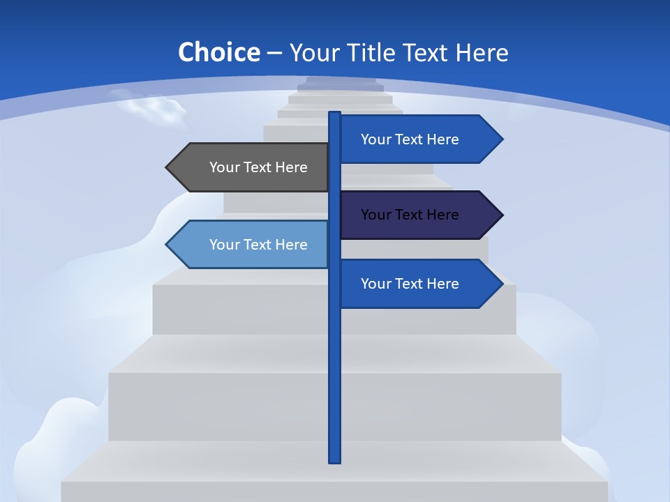 Love Staircase God PowerPoint Template