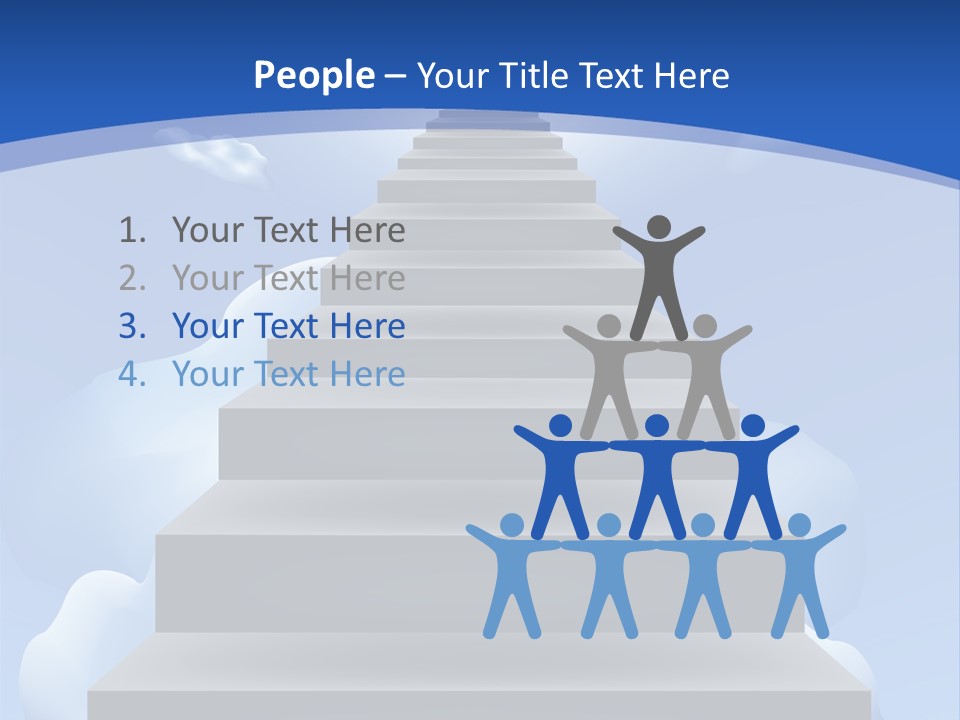 Love Staircase God PowerPoint Template