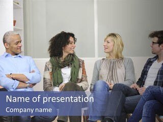 Male Therapy Casual PowerPoint Template