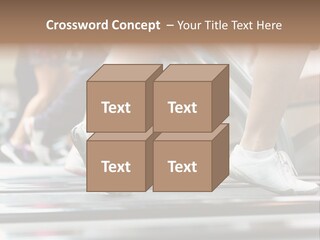 Running Jogging Female PowerPoint Template