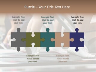 Running Jogging Female PowerPoint Template