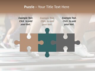 Running Jogging Female PowerPoint Template