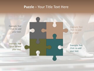 Running Jogging Female PowerPoint Template