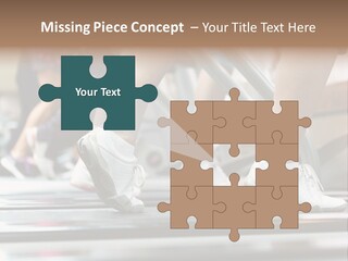 Running Jogging Female PowerPoint Template