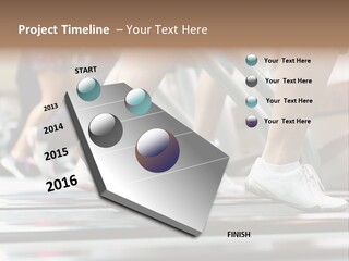 Running Jogging Female PowerPoint Template