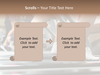 Running Jogging Female PowerPoint Template