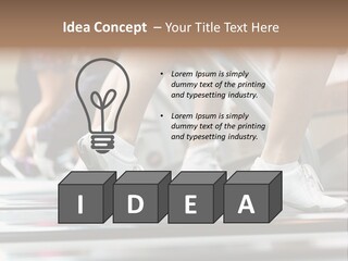 Running Jogging Female PowerPoint Template