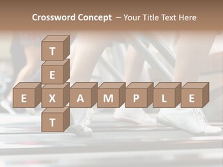 Running Jogging Female PowerPoint Template