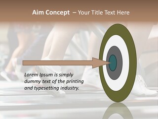 Running Jogging Female PowerPoint Template