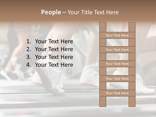 Running Jogging Female PowerPoint Template