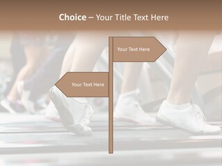 Running Jogging Female PowerPoint Template