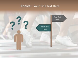 Running Jogging Female PowerPoint Template