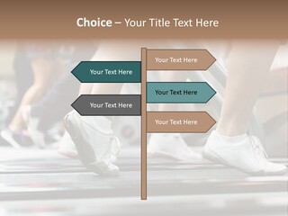 Running Jogging Female PowerPoint Template