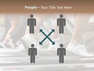 Running Jogging Female PowerPoint Template