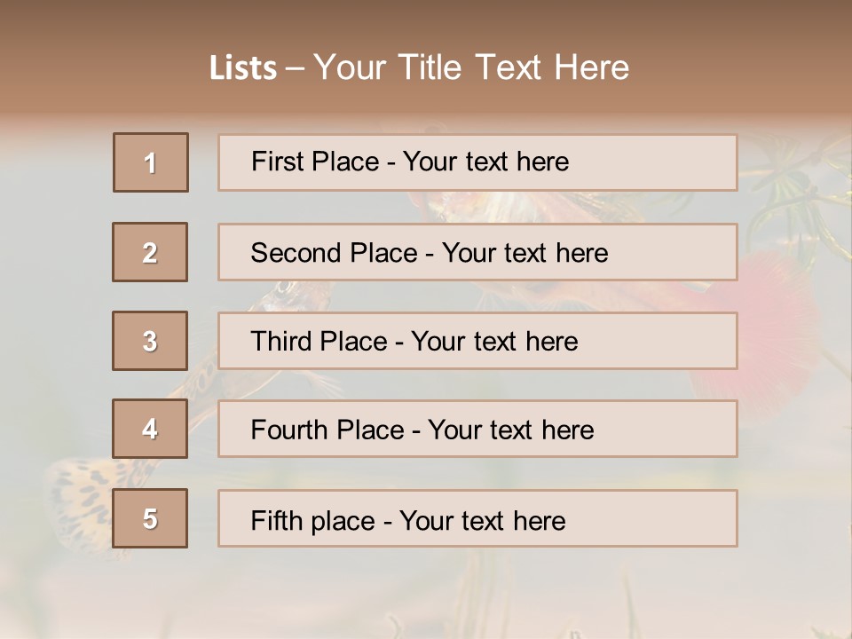 Aquarian Poecilia Guppy PowerPoint Template