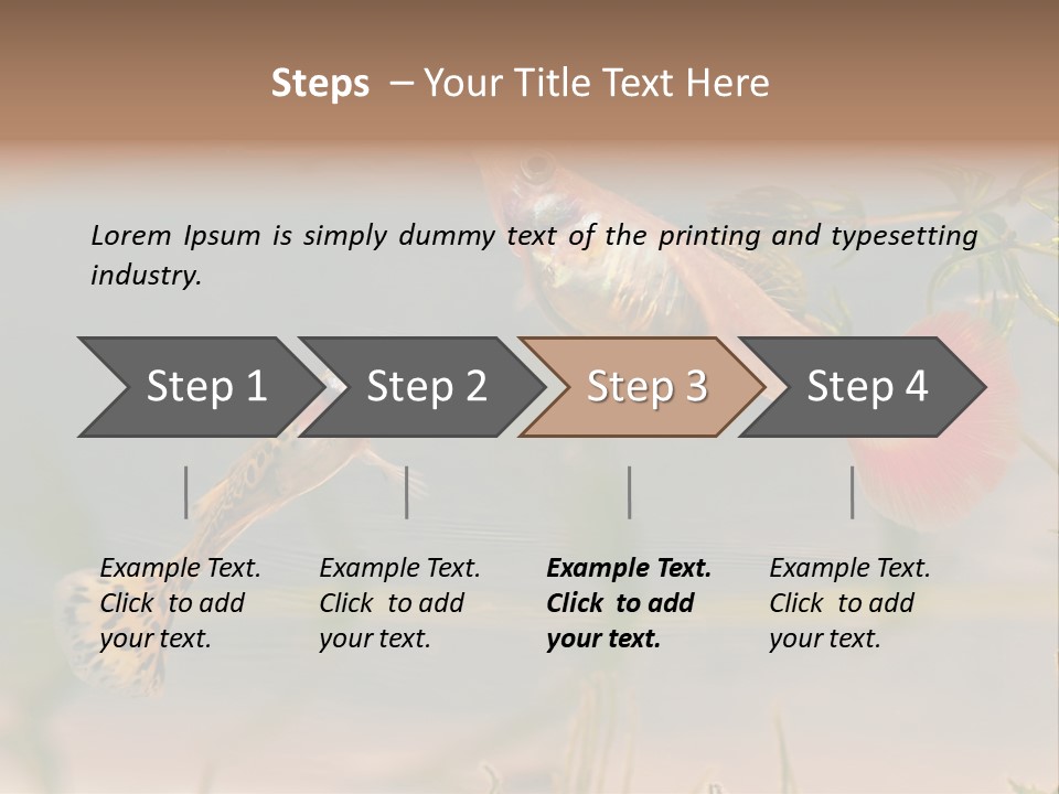 Aquarian Poecilia Guppy PowerPoint Template