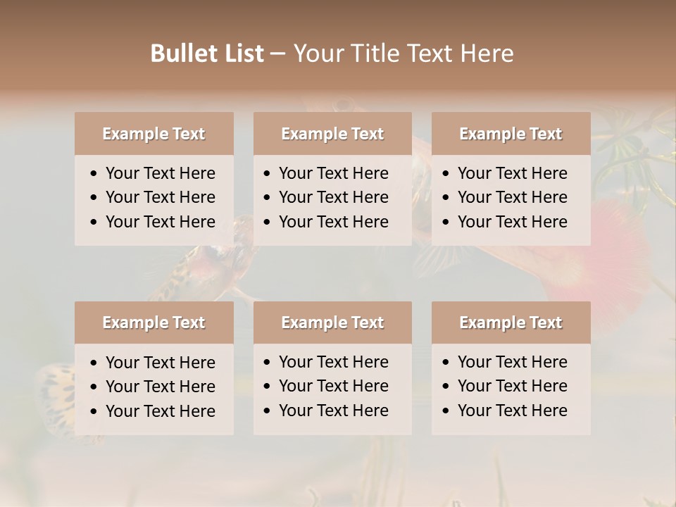 Aquarian Poecilia Guppy PowerPoint Template