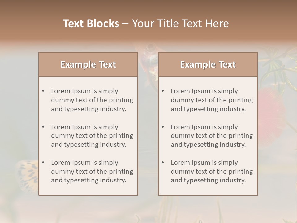 Aquarian Poecilia Guppy PowerPoint Template