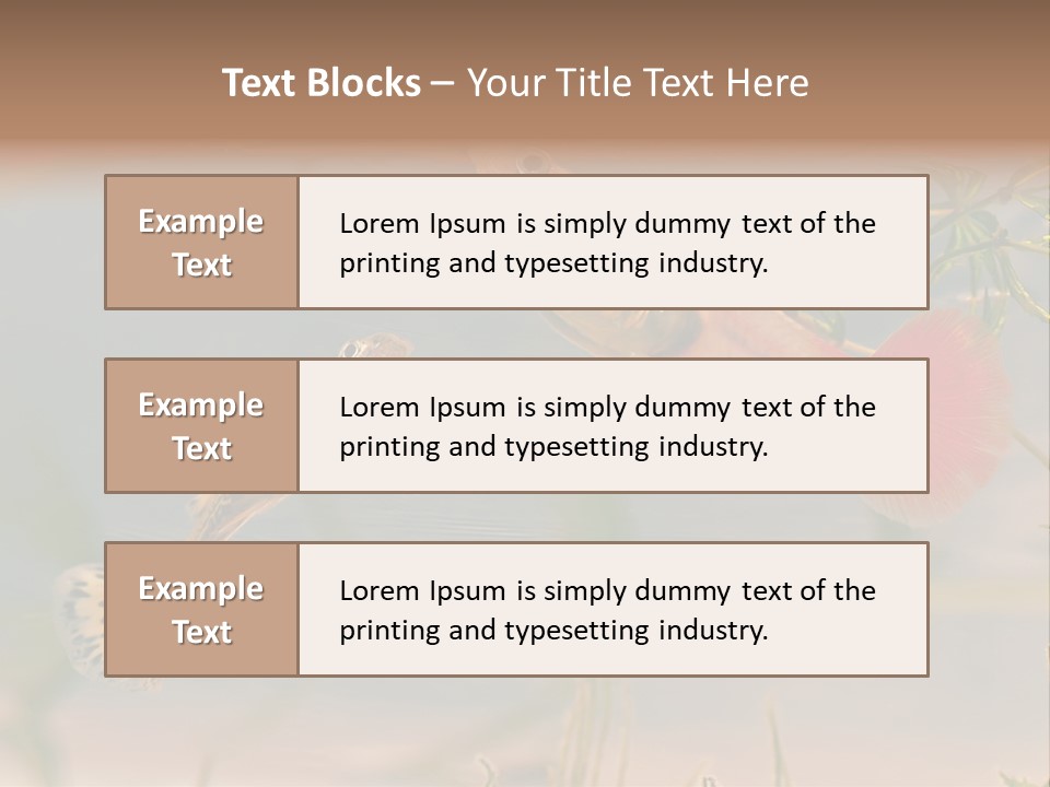 Aquarian Poecilia Guppy PowerPoint Template