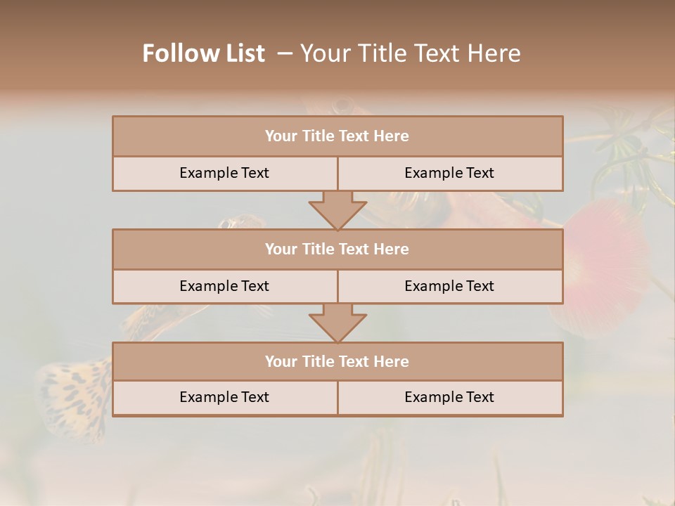 Aquarian Poecilia Guppy PowerPoint Template