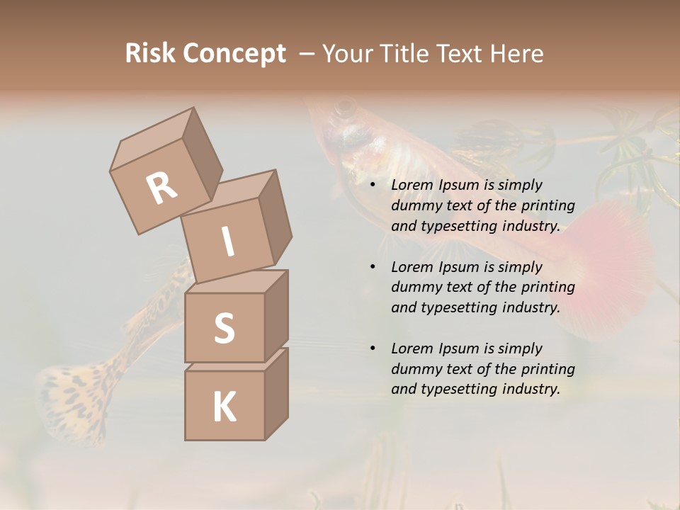 Aquarian Poecilia Guppy PowerPoint Template