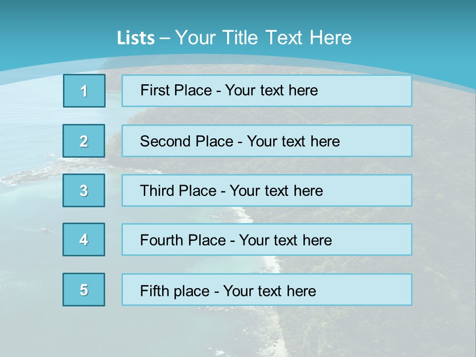 Water Ariel Gulf PowerPoint Template