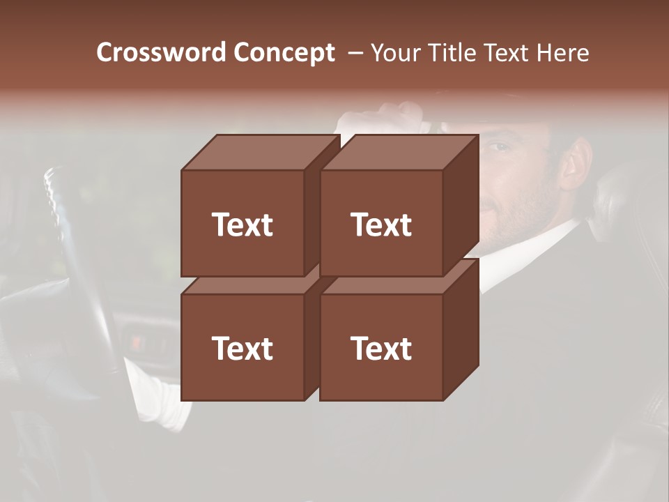Vehicle Sit Man PowerPoint Template