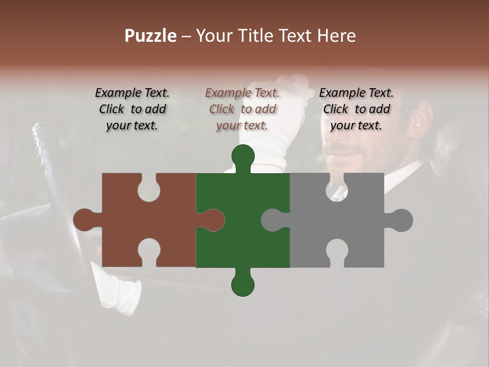 Vehicle Sit Man PowerPoint Template