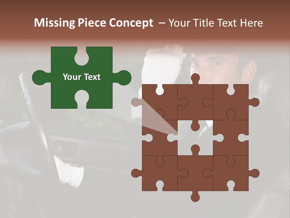 Vehicle Sit Man PowerPoint Template