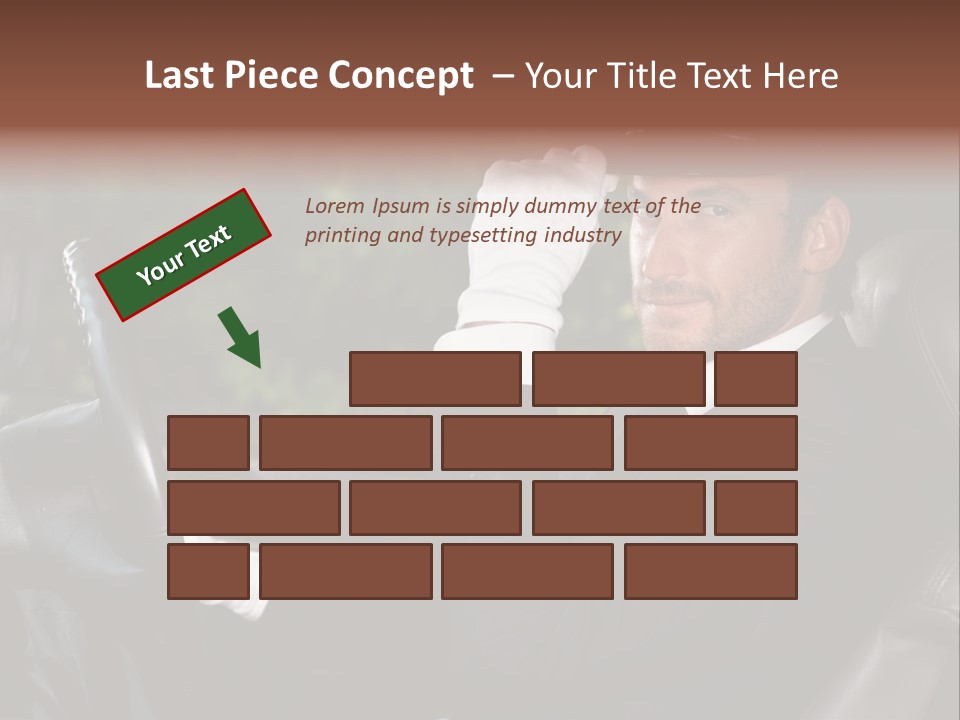 Vehicle Sit Man PowerPoint Template