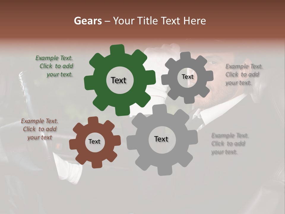 Vehicle Sit Man PowerPoint Template