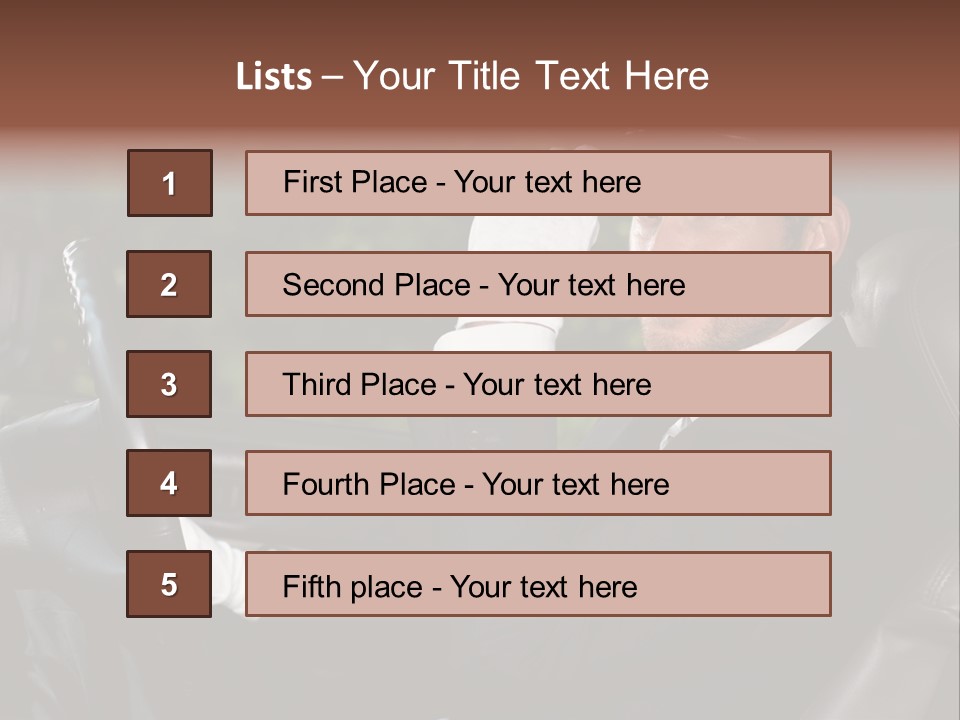 Vehicle Sit Man PowerPoint Template