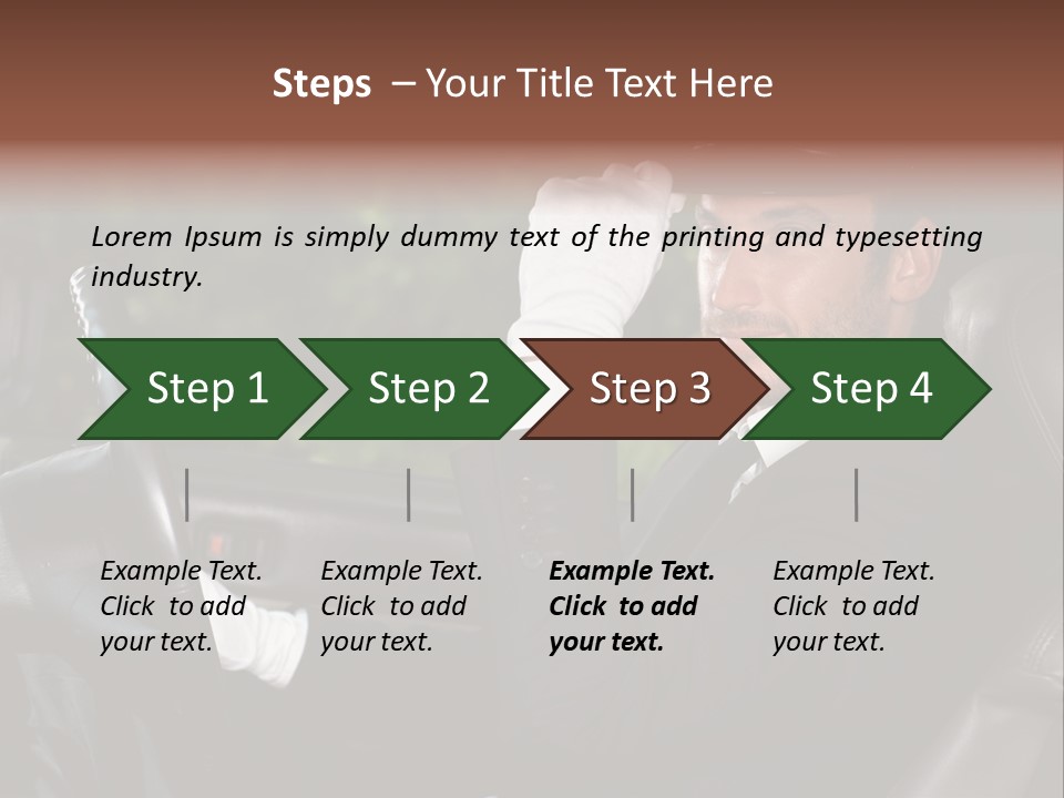 Vehicle Sit Man PowerPoint Template