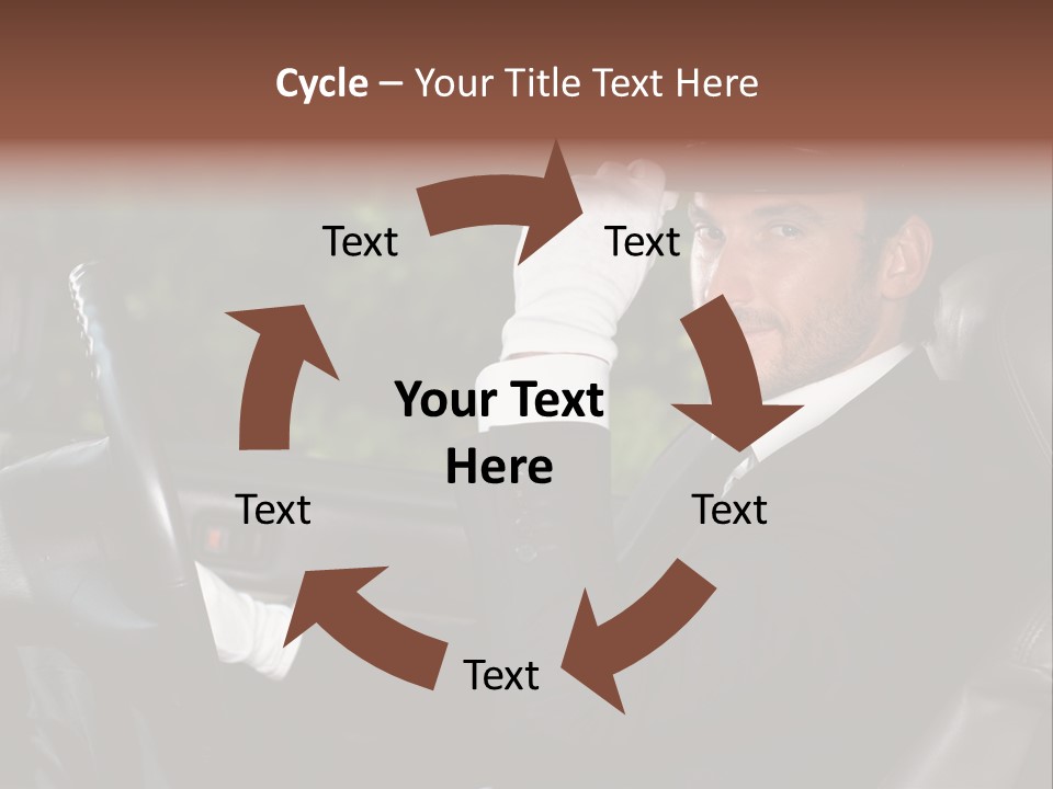 Vehicle Sit Man PowerPoint Template