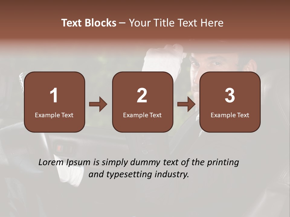 Vehicle Sit Man PowerPoint Template