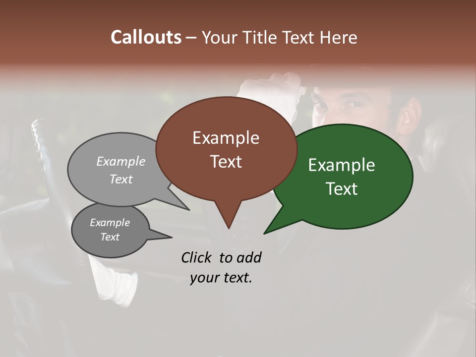 Vehicle Sit Man PowerPoint Template