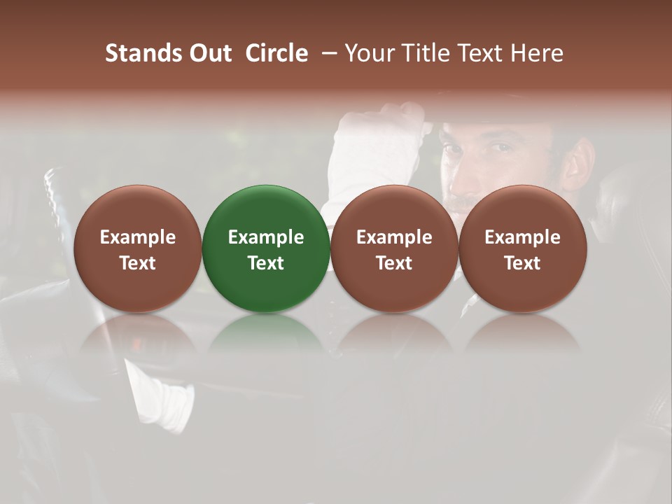 Vehicle Sit Man PowerPoint Template