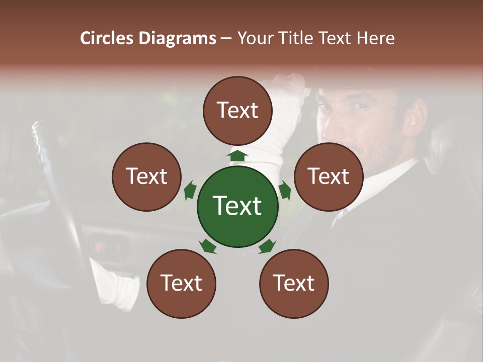 Vehicle Sit Man PowerPoint Template